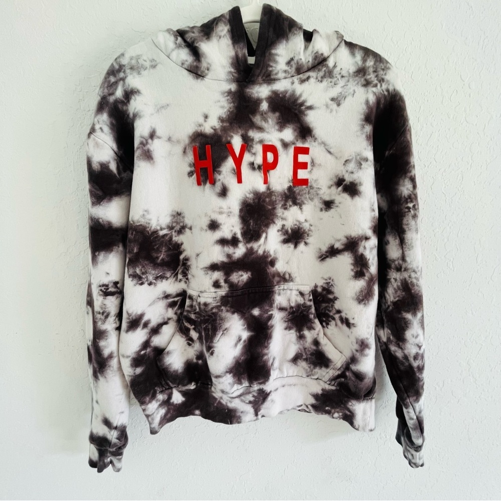 Brooklyn Laundry Premium “Hype” Youth Long Sleeve Hoodie Tie Dye Black W…